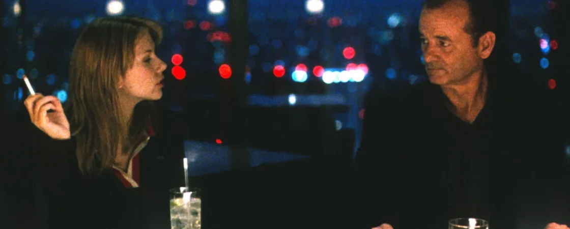 Bill Murray jako Bob Harris i Scarlett Johansson jako Charlotte w filmie Lost in Translation